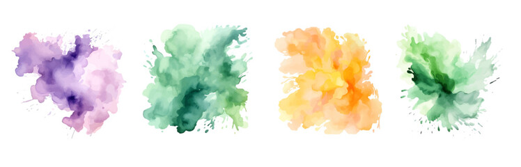 Colorful watercolor brush paint background	