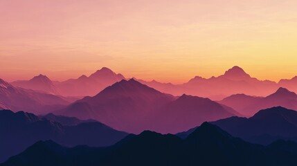 Fototapeta premium Serene Mountain Sunset