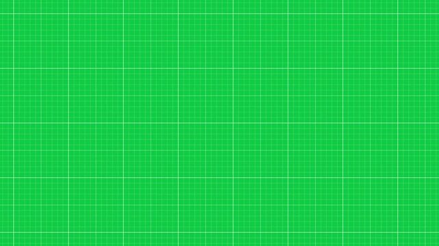 Grid graph pattern moving horizontally seamless loop animation overlay effect on green screen background