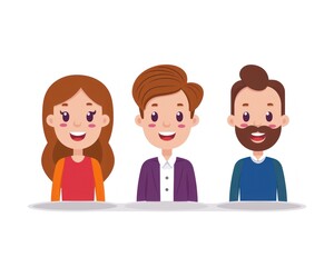 Fototapeta premium Office discussion, information distribution, flat design illustration
