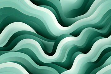 Obraz premium green wave. Seamless Pattern. Dark green abstract seamless pattern with wavy lines