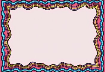 Retro Vector Shapes: Colorful Squiggle Frames, Wave Borders, and Mirror Effects for Digital Art