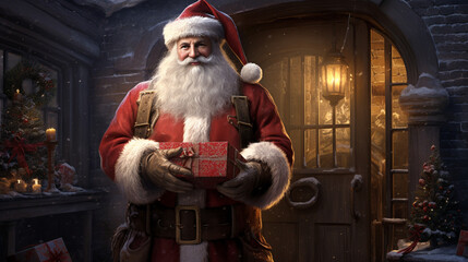 santa claus with gifts