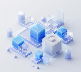 3d render of a building