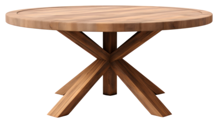 Elegant round wooden dining table