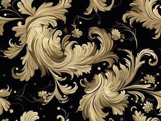 Seamless pattern Royal vintage Victorian Gothic background