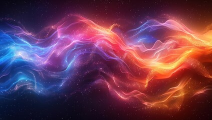 Obraz premium Abstract Glow with a Wavy Pattern