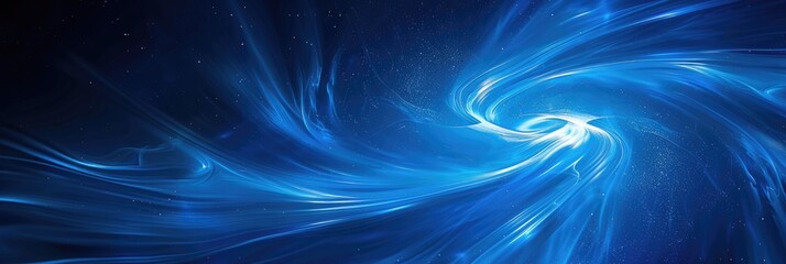 Fototapeta premium Blue Swirl. A Creative and Fantasy Ray in Bright Blue Space