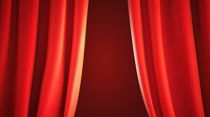 Red Velvet Stage Curtains