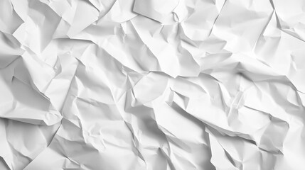 Obraz premium Crumpled White Paper Texture