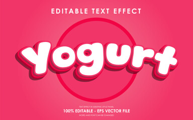 Editable Yogurt Text Effect