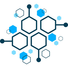 Abstract Hexagon Medical Ornament