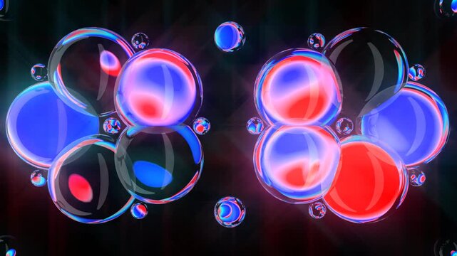 background with circles neon abstrack bubbles