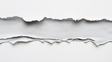 Fototapeta premium Torn Paper Texture on White Background
