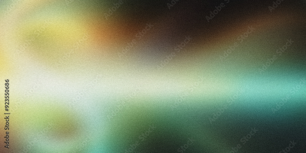 Poster abstract colorful gradient background blending green and yellow colors with grain texture