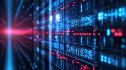 Naklejka premium 3D rendering of a secure digital environment with firewalls, cybersecurity, protection