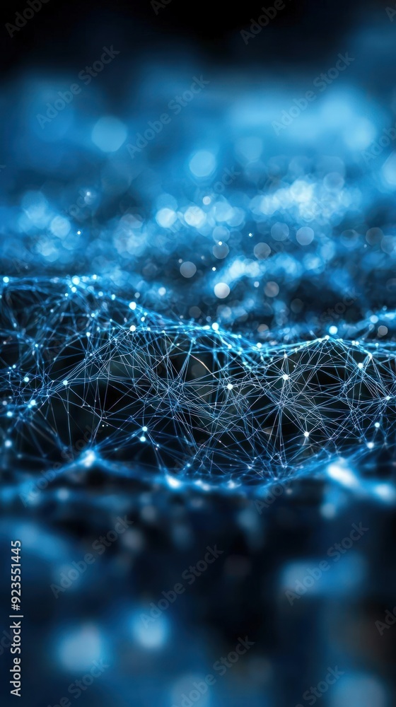 Poster abstract art of realtime malware detection in a cyber network, cybersecurity, monitoring