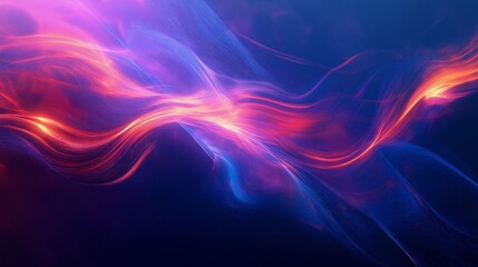 Vibrant swirling streams of colorful energy flow through deep space.