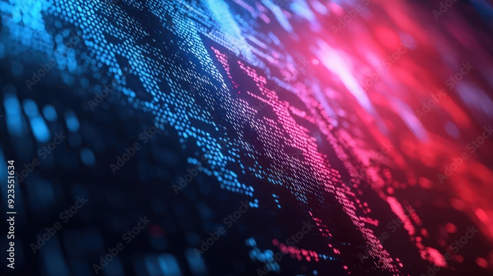 Poster abstract representation of malware prevention algorithms, cybersecurity, protection