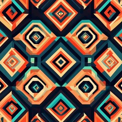Obraz premium A trendy, simple, uniform pattern with an abstract, creative geometric structure art of risograph.