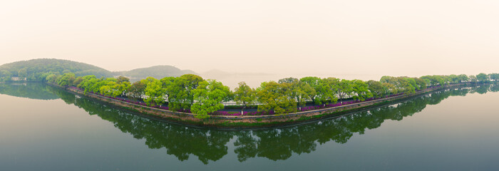 Summer scenery of Wuhan East Lake Scenic Area