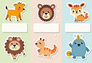 Fototapeta premium Personalized Animal Name Tags: A Fun and Functional Way to Label Kids' Stuff