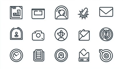Vector Icons Set for Business and Communication