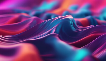 Fototapeta premium Fluid Forms and Vibrant Hues: A Celebration of Organic Abstraction