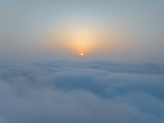 Beautiful sky scenery of Wuhan in summer