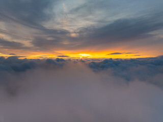 Beautiful sky scenery of Wuhan in summer