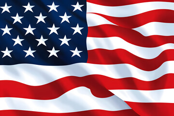 Illustration of the USA national flag