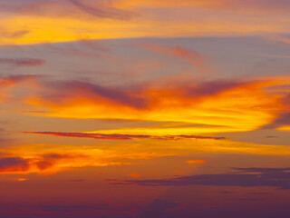 Beautiful sky scenery of Wuhan in summer