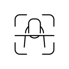 Finger scan outline icons, minimalist vector illustration ,simple transparent graphic element .Isolated on white background