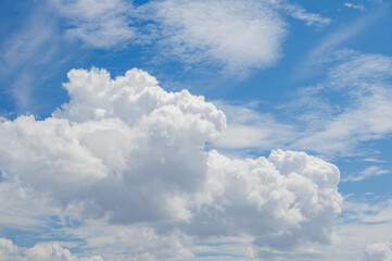 Beautiful sky scenery of Wuhan in summer
