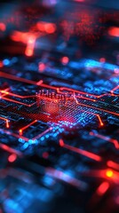 Fototapeta premium Detailed digital map with malware prevention zones, cybersecurity, protection