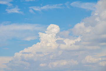 Beautiful sky scenery of Wuhan in summer