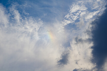Beautiful sky scenery of Wuhan in summer