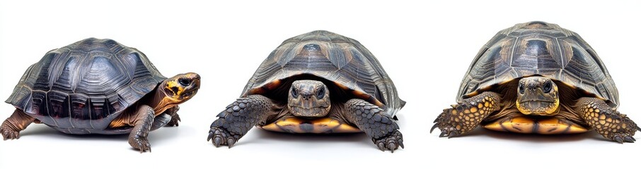 Obraz premium An isolated group of turtles on a transparent background