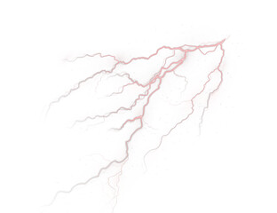 Light red isolated vector lightning png. Magic light abstract lines. Realistic natural lightning effects.	
