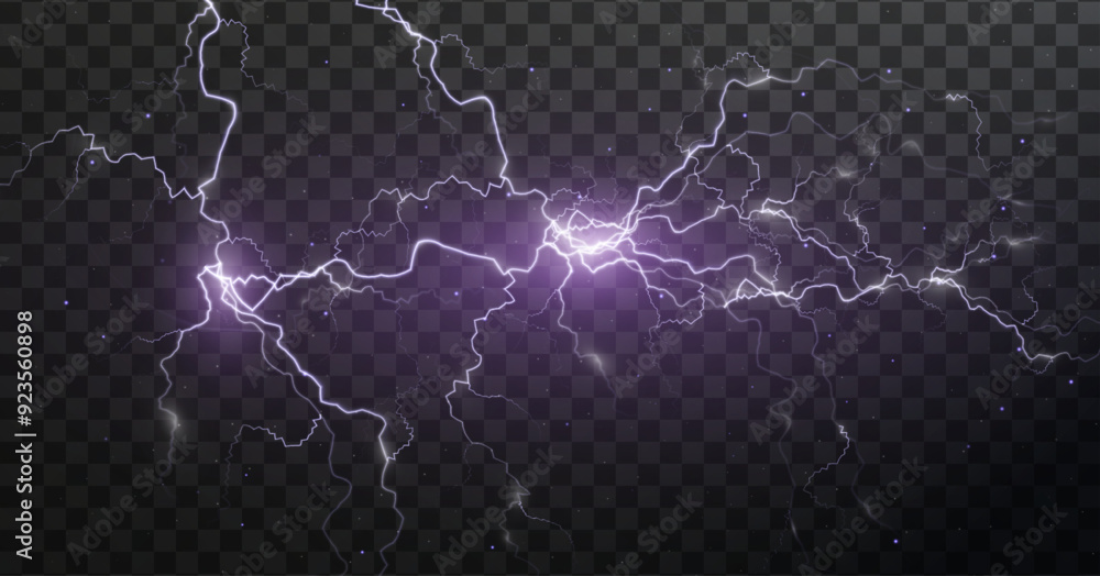 Poster light pink isolated vector lightning png. magic light abstract lines. realistic natural lightning ef