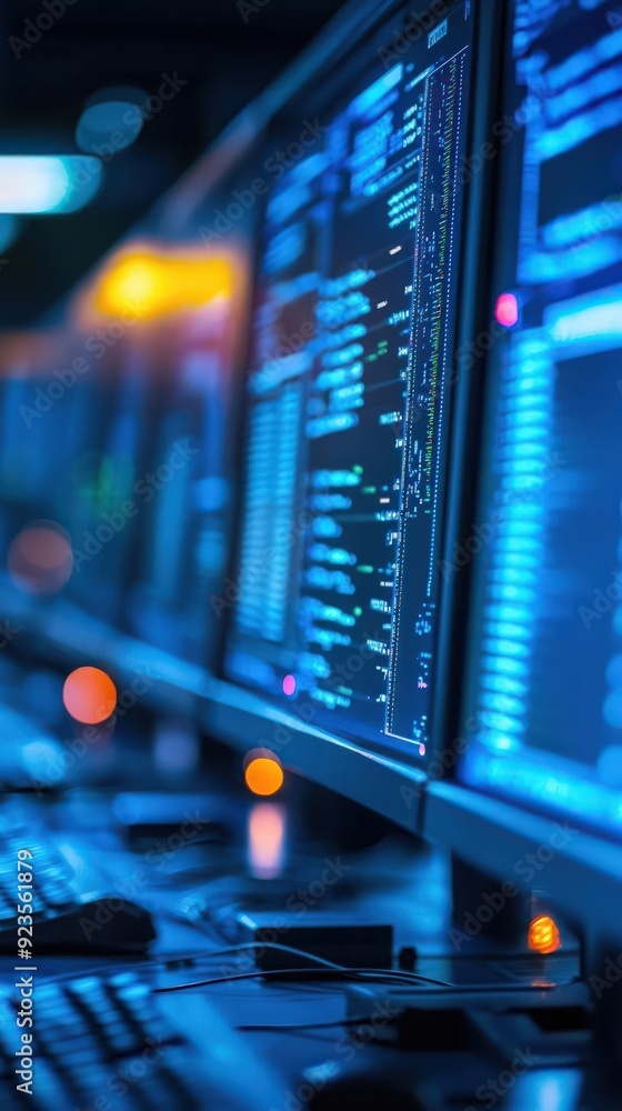 Poster realtime malware detection system in a hightech control room, cybersecurity, protection