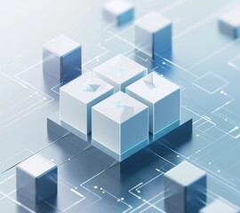 Obraz premium 3d render of building