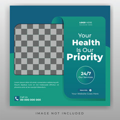 Medical health care YouTube thumbnail template