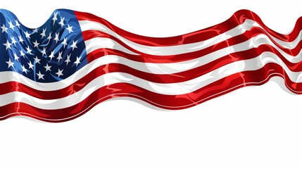 Labor Day Frame Border Background with American Flag - Patriotic Holiday Celebration Design