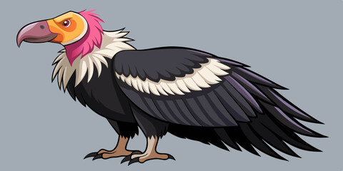 Hand drawn California condor illustration