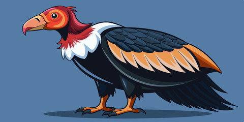 Hand drawn California condor illustration