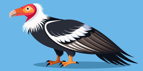 Hand drawn California condor illustration