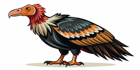 Hand drawn California condor illustration