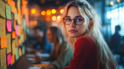 Mixed team of software engineers brainstorming ideas. Diverse app developers collaborating as group.