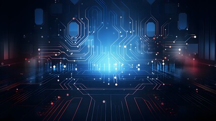 Fototapeta premium Abstract technology background Hi-tech communication concept futuristic digital innovation background vector illustration